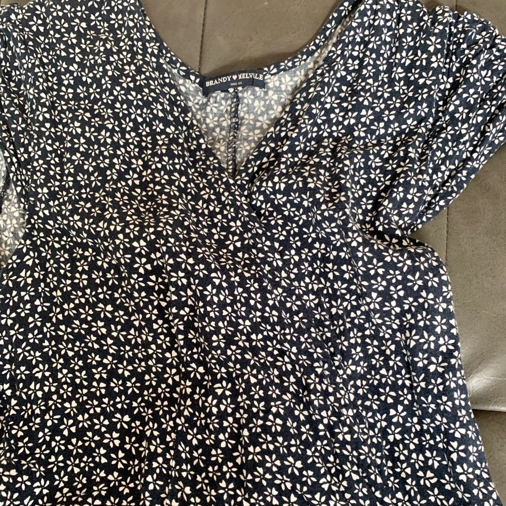 Brandy Melville Classic Wrap Romper one size